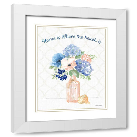 Coastline Botanical VI White Modern Wood Framed Art Print with Double Matting by Grove, Beth