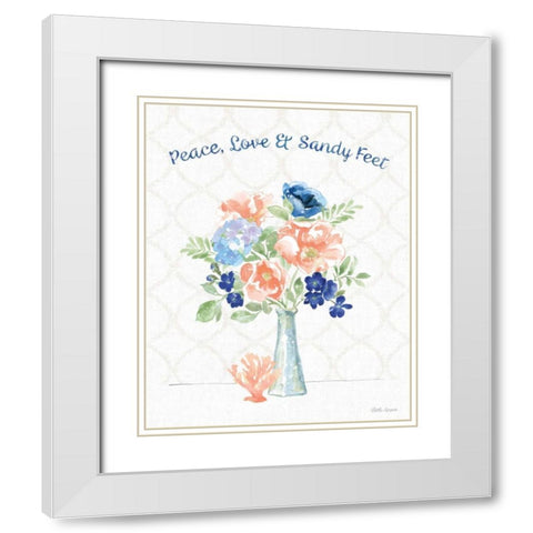 Coastline Botanical VII White Modern Wood Framed Art Print with Double Matting by Grove, Beth