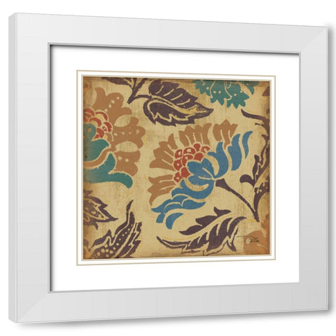 Estampes Floraux III White Modern Wood Framed Art Print with Double Matting by Pela