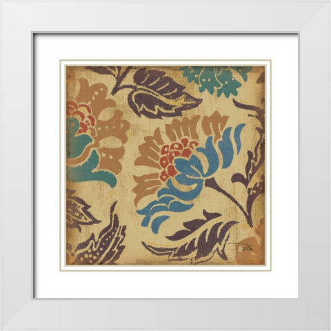 Estampes Floraux III White Modern Wood Framed Art Print with Double Matting by Pela