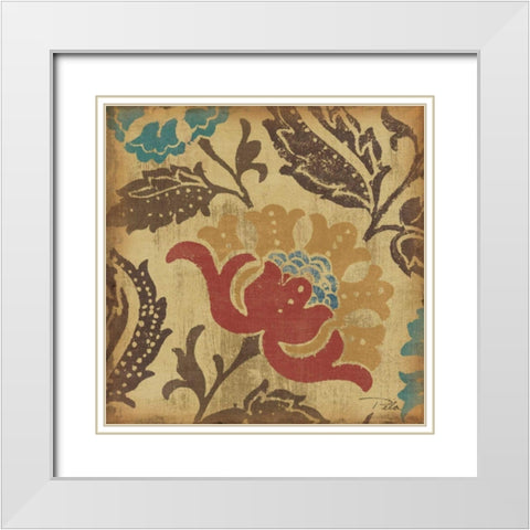 Estampes Floraux White Modern Wood Framed Art Print with Double Matting by Pela