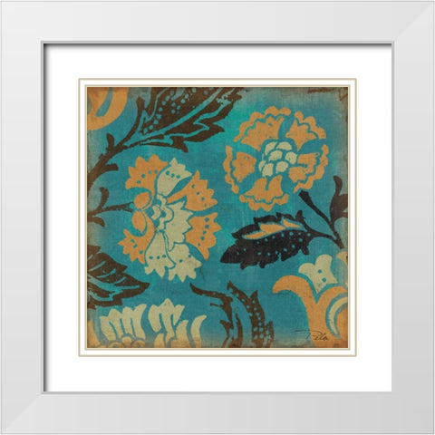 Estampes Floraux II White Modern Wood Framed Art Print with Double Matting by Pela