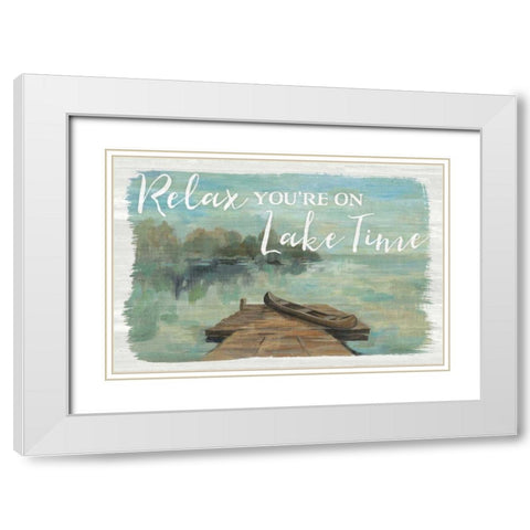 Lakeside Retreat II White Modern Wood Framed Art Print with Double Matting by Vassileva, Silvia