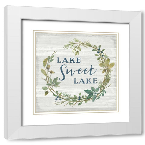 Lakeside Retreat V White Modern Wood Framed Art Print with Double Matting by Vassileva, Silvia