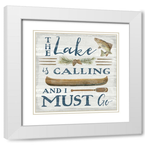 Lakeside Retreat VIII White Modern Wood Framed Art Print with Double Matting by Vassileva, Silvia