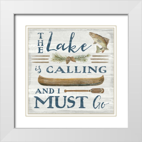 Lakeside Retreat VIII White Modern Wood Framed Art Print with Double Matting by Vassileva, Silvia