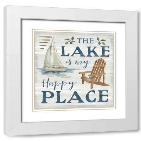 Lakeside Retreat IX White Modern Wood Framed Art Print with Double Matting by Vassileva, Silvia