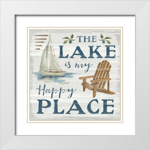 Lakeside Retreat IX White Modern Wood Framed Art Print with Double Matting by Vassileva, Silvia