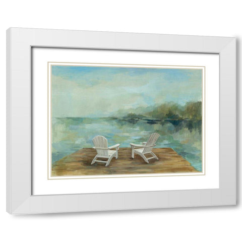 Lakeside Retreat I no Wood White Modern Wood Framed Art Print with Double Matting by Vassileva, Silvia