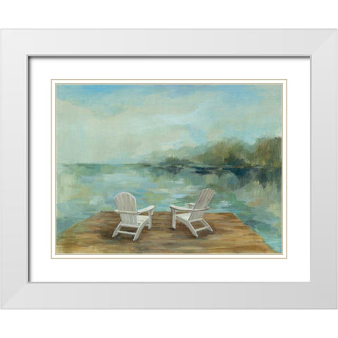 Lakeside Retreat I no Wood White Modern Wood Framed Art Print with Double Matting by Vassileva, Silvia