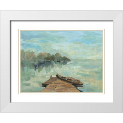 Lakeside Retreat II no Wood White Modern Wood Framed Art Print with Double Matting by Vassileva, Silvia