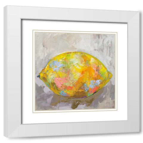 Lemon Neutral White Modern Wood Framed Art Print with Double Matting by Vertentes, Jeanette