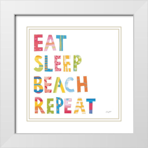Sea Sand Sun I White Modern Wood Framed Art Print with Double Matting by Prahl, Courtney