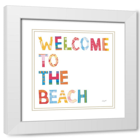 Sea Sand Sun III White Modern Wood Framed Art Print with Double Matting by Prahl, Courtney