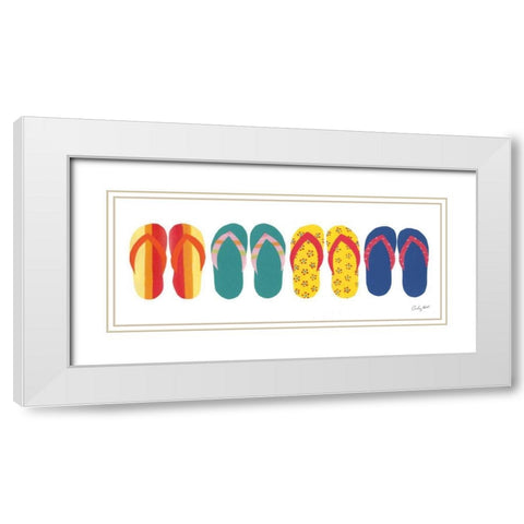 Sea Sand Sun VIII White Modern Wood Framed Art Print with Double Matting by Prahl, Courtney