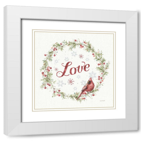A Christmas Weekend VII Love White Modern Wood Framed Art Print with Double Matting by Audit, Lisa