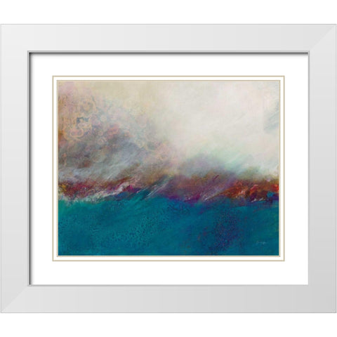Ocean I White Modern Wood Framed Art Print with Double Matting by Griggs, Jan