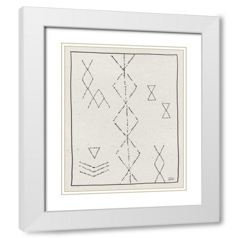 Nordic Geo IV White Modern Wood Framed Art Print with Double Matting by Averinos, Melissa