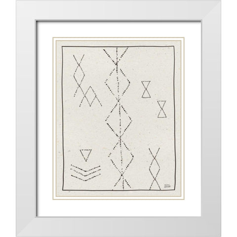 Nordic Geo IV White Modern Wood Framed Art Print with Double Matting by Averinos, Melissa