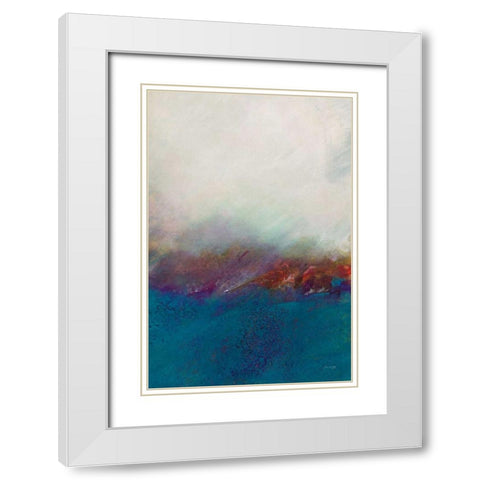 Ocean III White Modern Wood Framed Art Print with Double Matting by Griggs, Jan