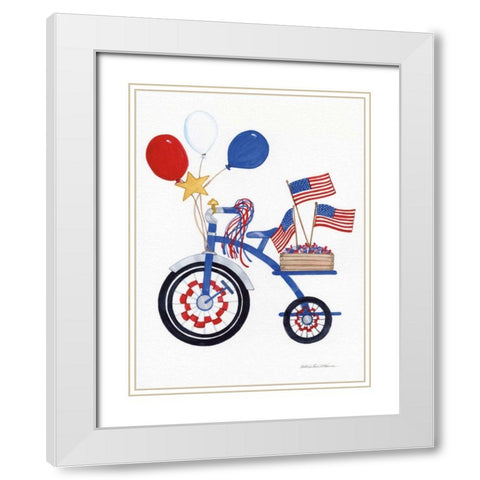 Decorated for the Parade White Modern Wood Framed Art Print with Double Matting by McKenna, Kathleen Parr