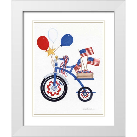 Decorated for the Parade White Modern Wood Framed Art Print with Double Matting by McKenna, Kathleen Parr