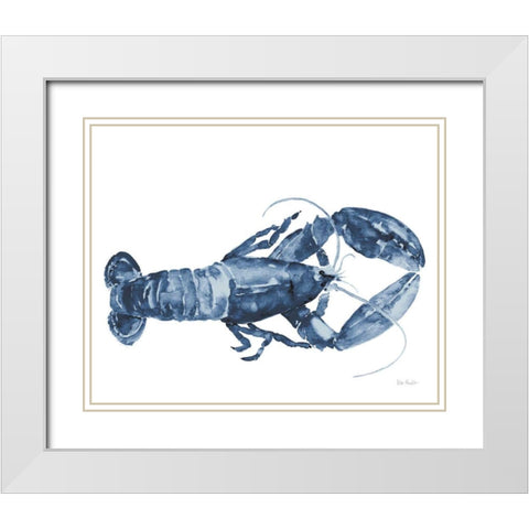 Beach House Kitchen Blue Lobster White White Modern Wood Framed Art Print with Double Matting by Audit, Lisa