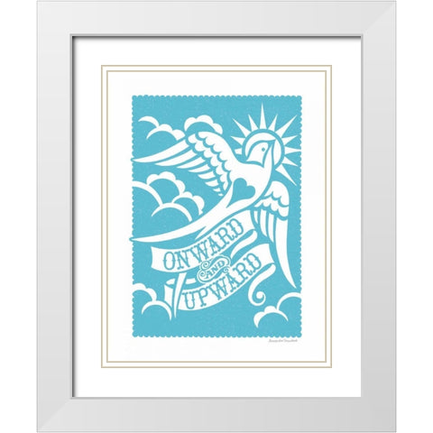 Onward and Upward White Modern Wood Framed Art Print with Double Matting by Snowdon, Alexandra