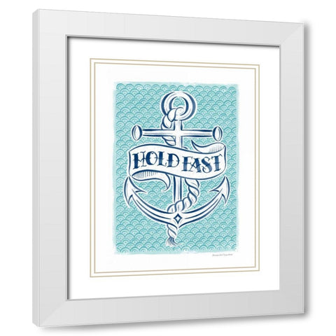 Hold Fast White Modern Wood Framed Art Print with Double Matting by Snowdon, Alexandra