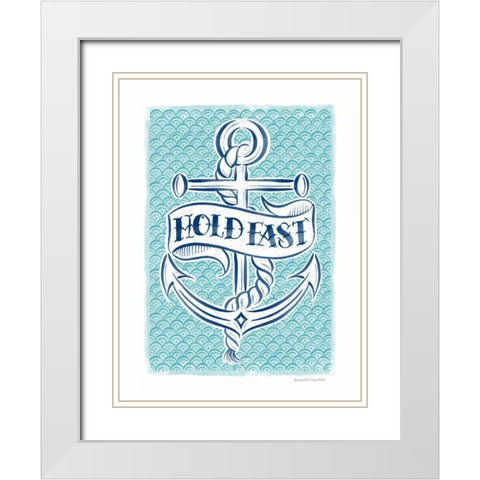 Hold Fast White Modern Wood Framed Art Print with Double Matting by Snowdon, Alexandra