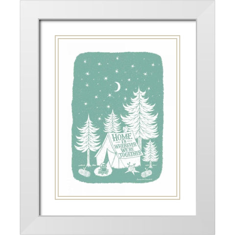 Home Together White Modern Wood Framed Art Print with Double Matting by Snowdon, Alexandra
