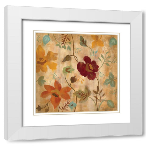Antique Embroidery I White Modern Wood Framed Art Print with Double Matting by Vassileva, Silvia