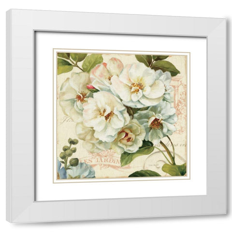 Les Jardin III White Modern Wood Framed Art Print with Double Matting by Audit, Lisa