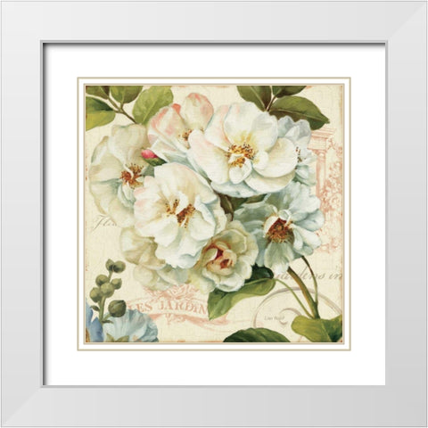 Les Jardin III White Modern Wood Framed Art Print with Double Matting by Audit, Lisa