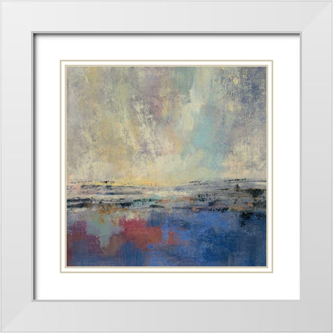Coastal View I White Modern Wood Framed Art Print with Double Matting by Vassileva, Silvia