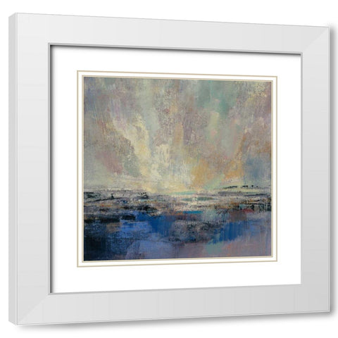 Coastal View II White Modern Wood Framed Art Print with Double Matting by Vassileva, Silvia