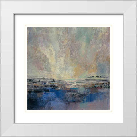 Coastal View II White Modern Wood Framed Art Print with Double Matting by Vassileva, Silvia