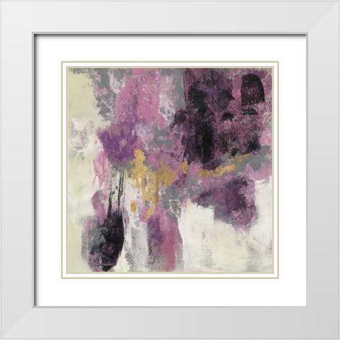 Sparkle Abstract II White Modern Wood Framed Art Print with Double Matting by Vassileva, Silvia