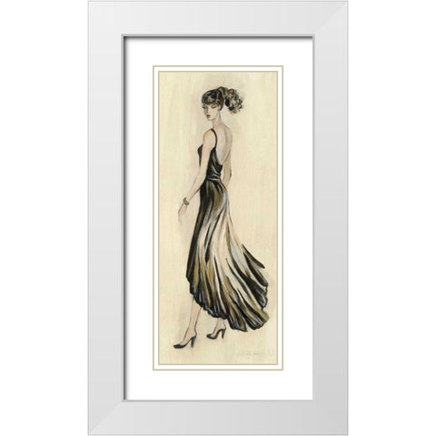 Evening Gown IV White Modern Wood Framed Art Print with Double Matting by Vassileva, Silvia
