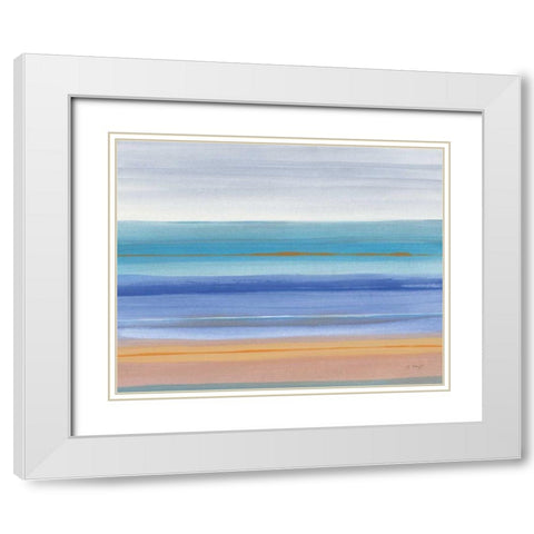 Warmth White Modern Wood Framed Art Print with Double Matting by Maye, Jo