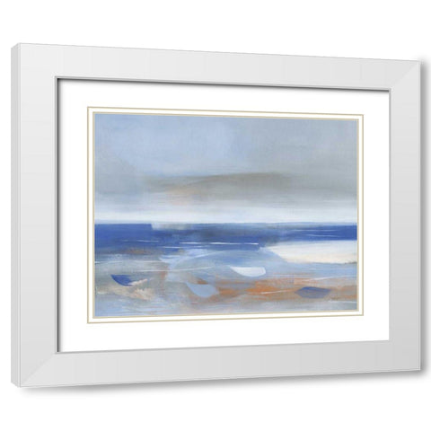 Calm Sea White Modern Wood Framed Art Print with Double Matting by Maye, Jo