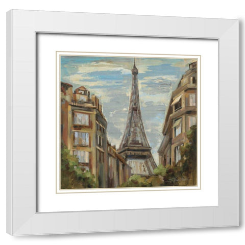 A Moment in Paris I White Modern Wood Framed Art Print with Double Matting by Vassileva, Silvia