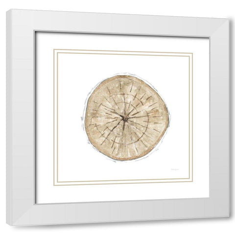 Natures Leaves VI White Modern Wood Framed Art Print with Double Matting by Grove, Beth