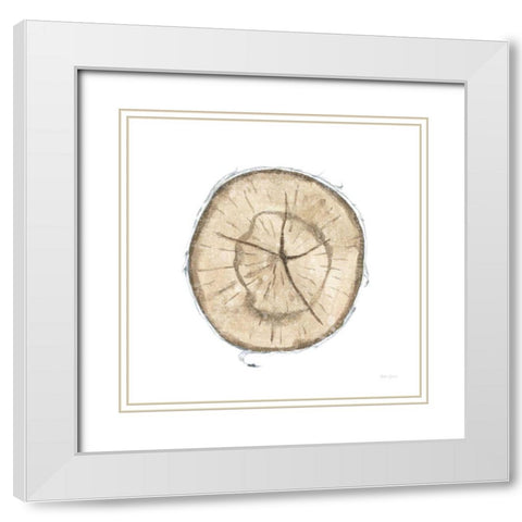Natures Leaves VII White Modern Wood Framed Art Print with Double Matting by Grove, Beth
