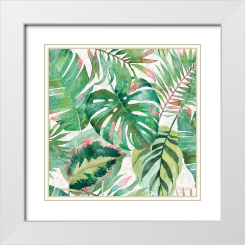From the Jungle Pattern III White Modern Wood Framed Art Print with Double Matting by Grove, Beth