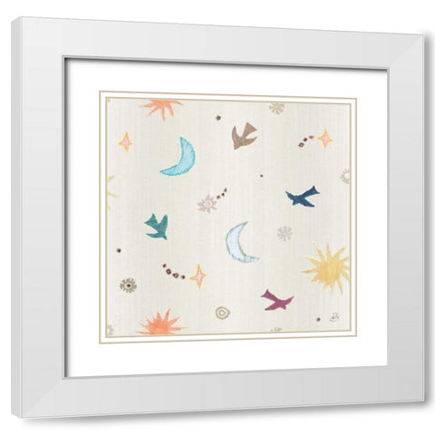 My Bohemian Life Pattern III White Modern Wood Framed Art Print with Double Matting by Brissonnet, Daphne