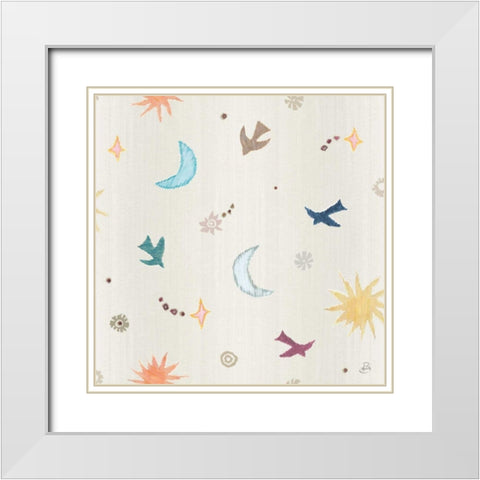 My Bohemian Life Pattern III White Modern Wood Framed Art Print with Double Matting by Brissonnet, Daphne