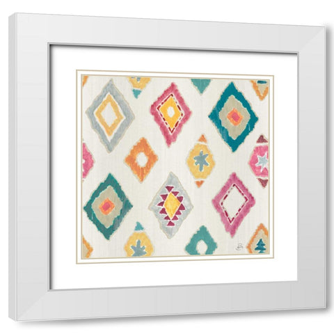 My Bohemian Life Pattern IVA White Modern Wood Framed Art Print with Double Matting by Brissonnet, Daphne