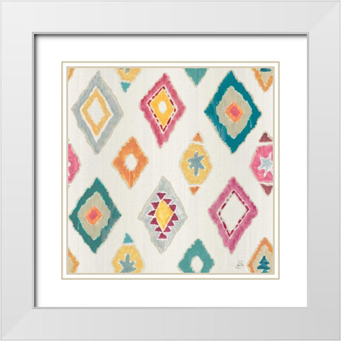 My Bohemian Life Pattern IVA White Modern Wood Framed Art Print with Double Matting by Brissonnet, Daphne