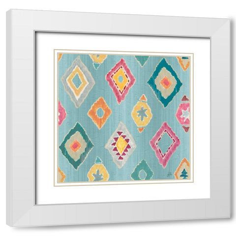 My Bohemian Life Pattern IVB White Modern Wood Framed Art Print with Double Matting by Brissonnet, Daphne